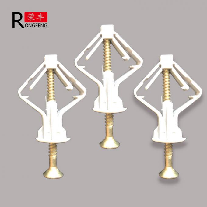 Durable Brick Wall Anchors , Plastic Butterfly Anchor With ...
