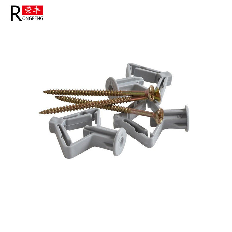 Construction Industry Drywall Wing Anchors , Plastic Screw