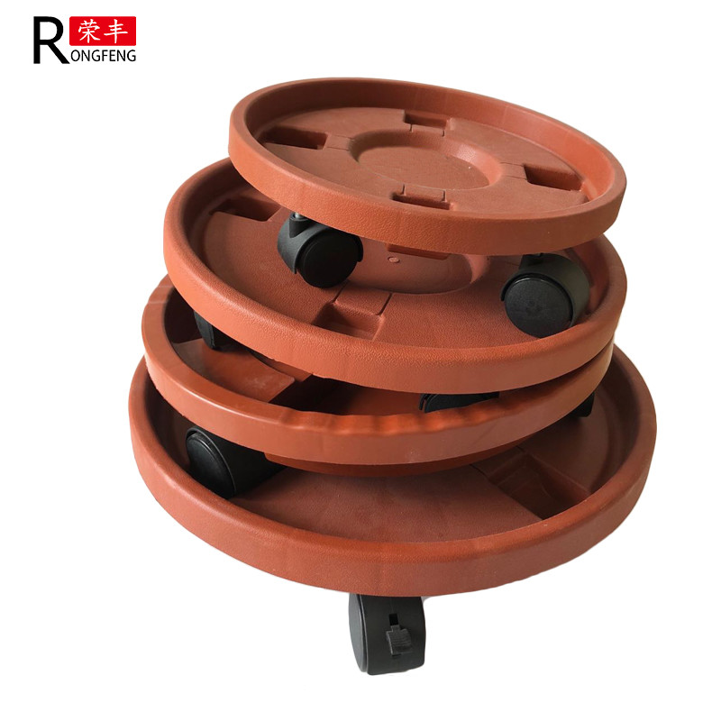 Brown Color Plastic Flower Pots Saucers Plant Pot Water