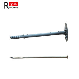 Dampproof Rigid Foam Insulation Fasteners , Plastic Concrete Anchors With Disc