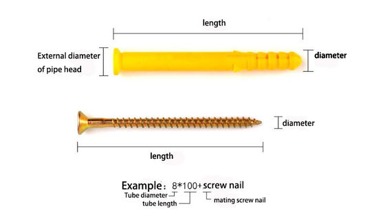 12*60mm Insulation Expand Nails With Screw
