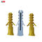 Small Yellow Croaker Plastic Expansion Bolt , Expanding Wall Plugs Edge Design