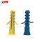 Yellow Blue Fish Like Plastic Expansion Anchor Drywall Screw Plugs Common Standard