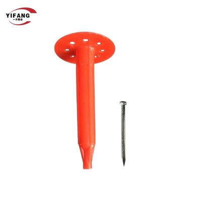 Green Color Wall Insulation Anchors With Stainless Steel Nail Noise Absorption