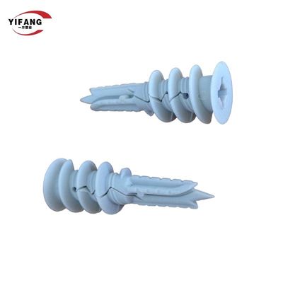 White Plastic Wall Anchors Fish Like Drywall Screw Inserts For Gypsum Board