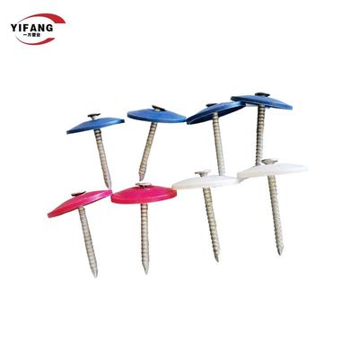 7/8inch Galvanized Iron Roofing Nails With Plastic Caps Heat Preservation